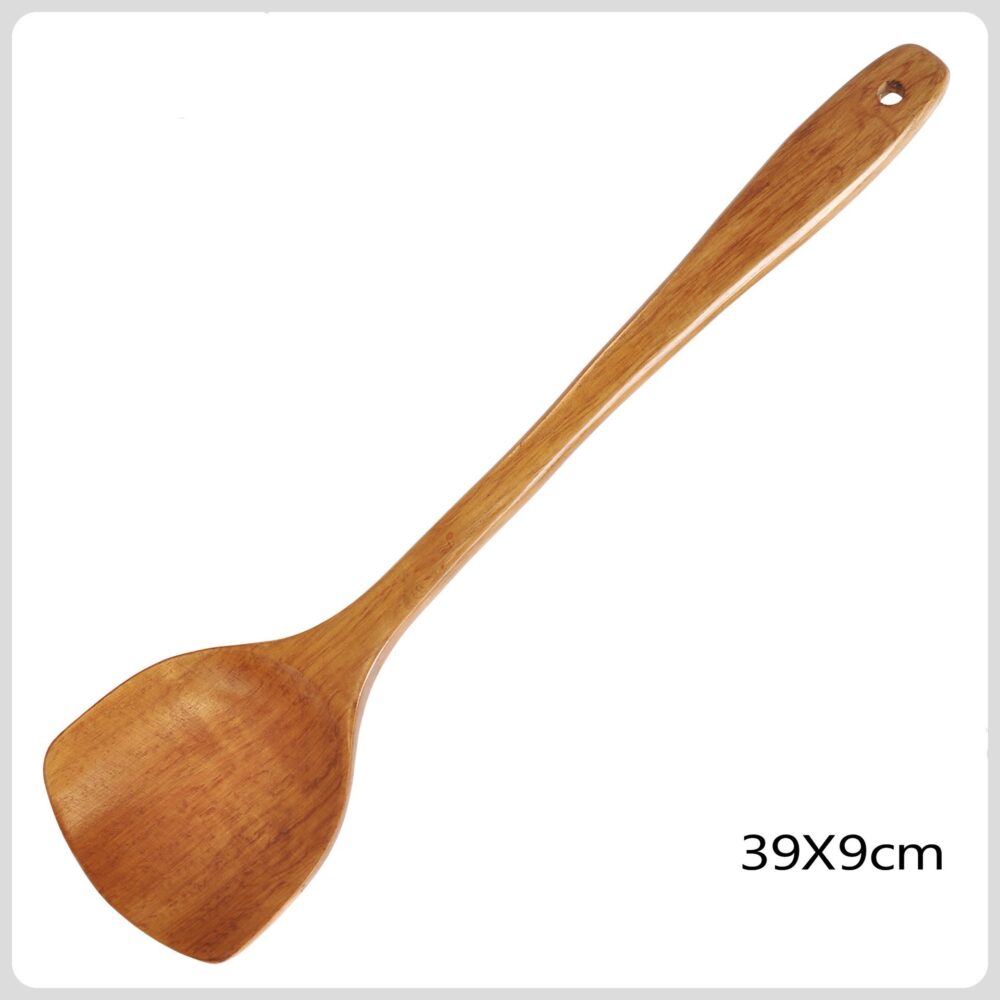 BEYONDARY Premium Wooden Non-Stick Cooking Spatula – Heat-Resistant Cookware Tool