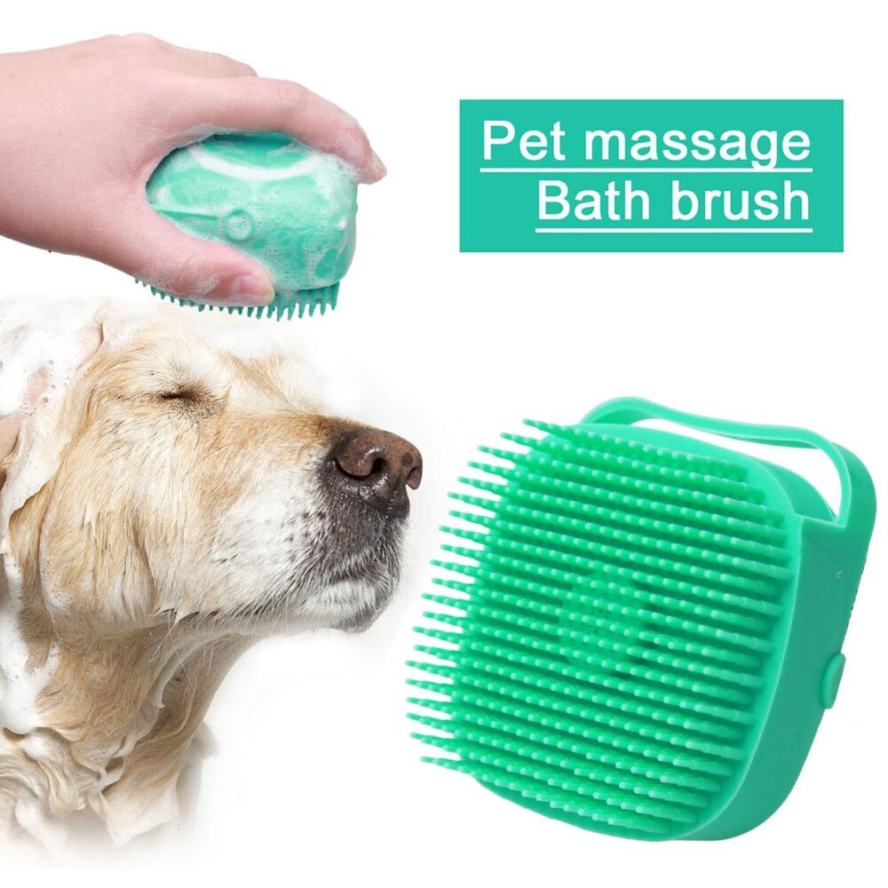 BEYONDARY Soft Silicone Pet Bathing & Grooming Brush for Dogs and Cats