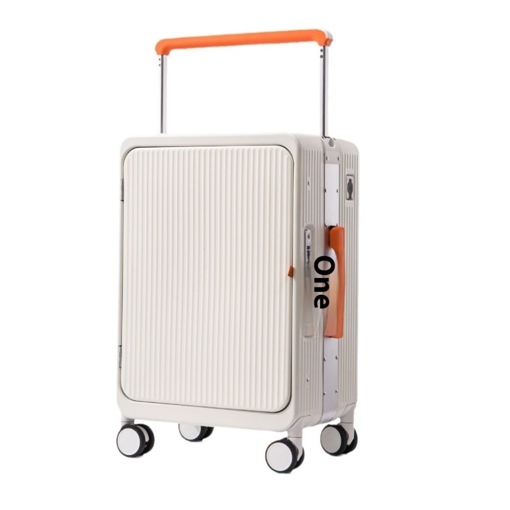 BEYONDARY Multifunctional 20-Inch Carry-On Trolley with USB Charging, Front Fastening, and Silent Spinner Wheels