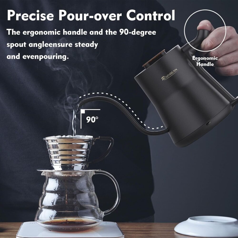 BEYONDARY Electric Kettle – Stainless Steel Pour Over with Leak-Proof Design, Rapid Heating & Auto Shutoff