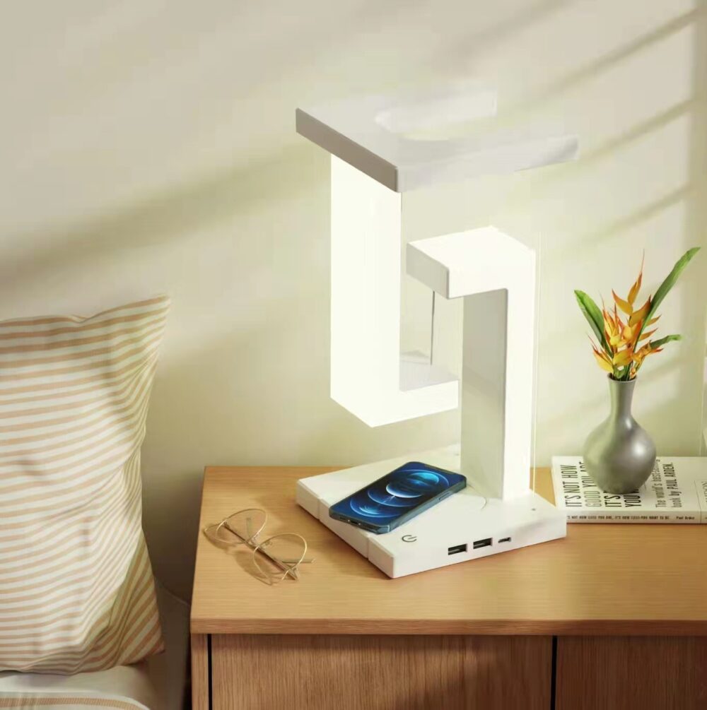 BEYONDARY Floating Wireless Charging Balance Lamp for Home & Bedroom