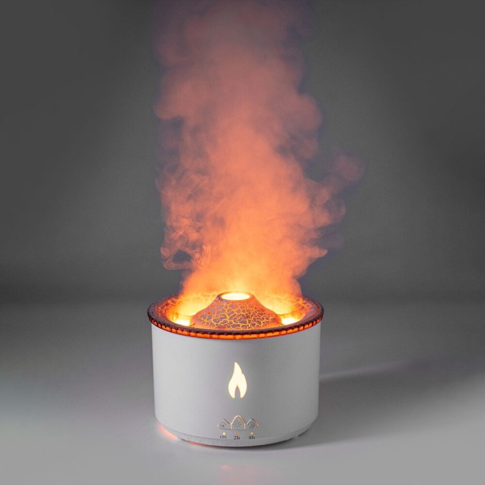 BEYONDARY Volcano Ultrasonic Essential Oil Diffuser & Jellyfish Flame Humidifier