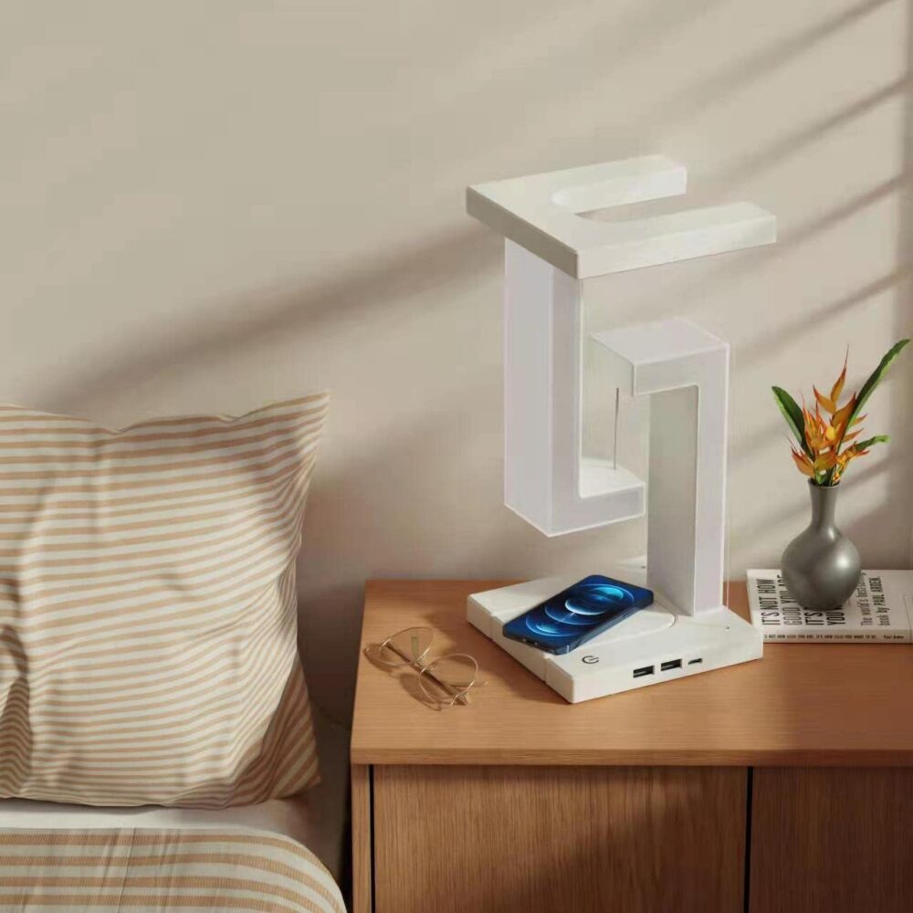 BEYONDARY Floating Wireless Charging Balance Lamp for Home & Bedroom