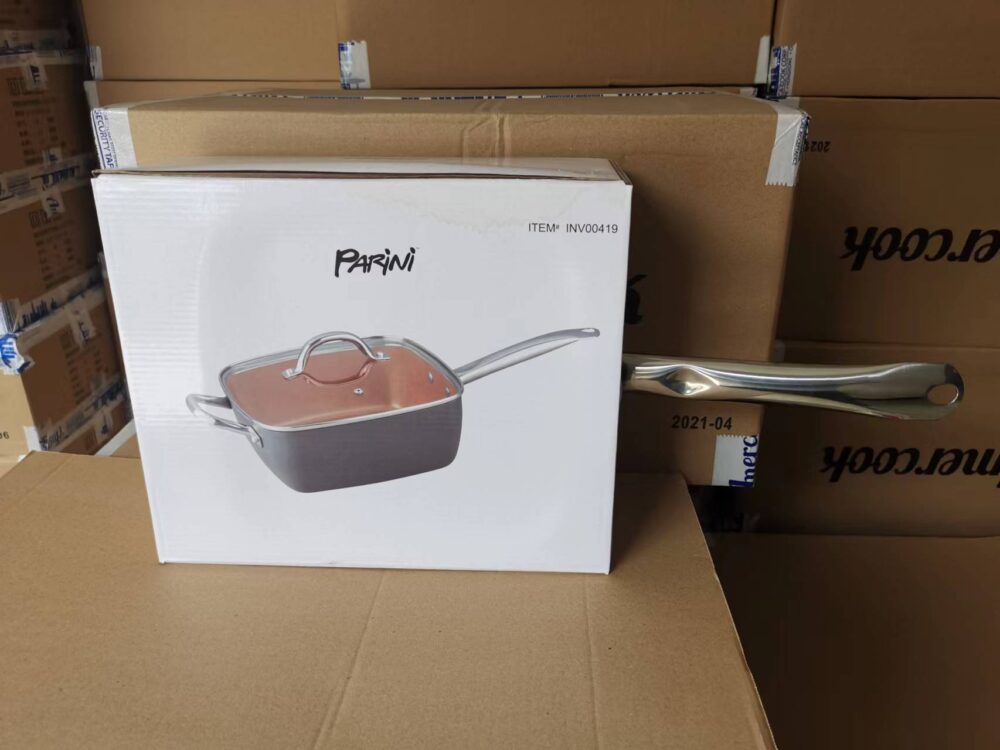 BEYONDARY 24CM Non-Stick Fume-Free Square Soup Pot