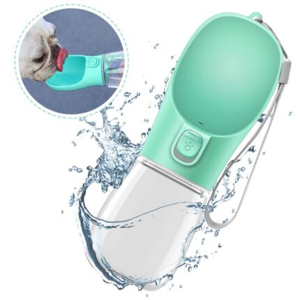 Leak-Proof Portable Pet Water Bottle - One-Button Travel Dispenser for Dogs & Cats (350ml / 550ml)