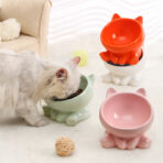 Ergonomic Tilted Ceramic Cat Bowl for Neck Protection - Image 4