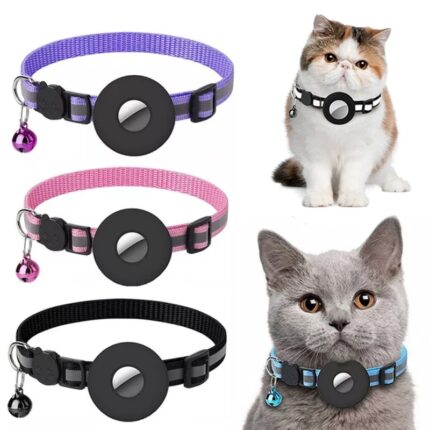 Reflective AirTag Cat Collar with Safety Breakaway Buckle