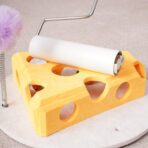 Cat Puzzle Toy Box — 3-in-1 Felt Cheese Box with Rolling Balls, Spring Wand & Treat Puzzle